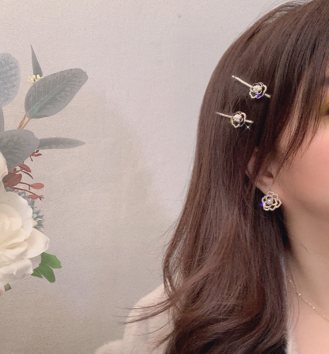 Camellia Pearl Hair Clip Set L3222