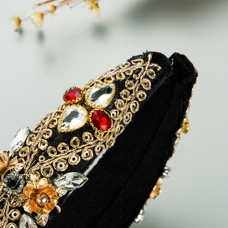 Rhinestone Sequin Velvet Headband L3224 - view 6