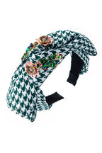 Floral Houndstooth Fabric Headband L3229 - view 7