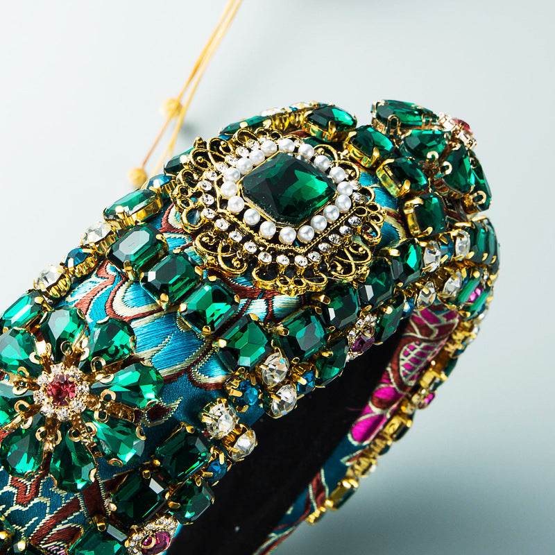 Baroque Rhinestone Sponge Headband L3285
