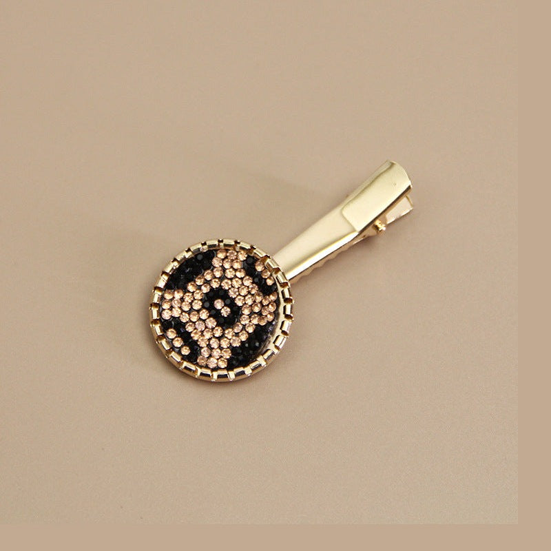 Leopard Print Rhinestone Hairpin L3401