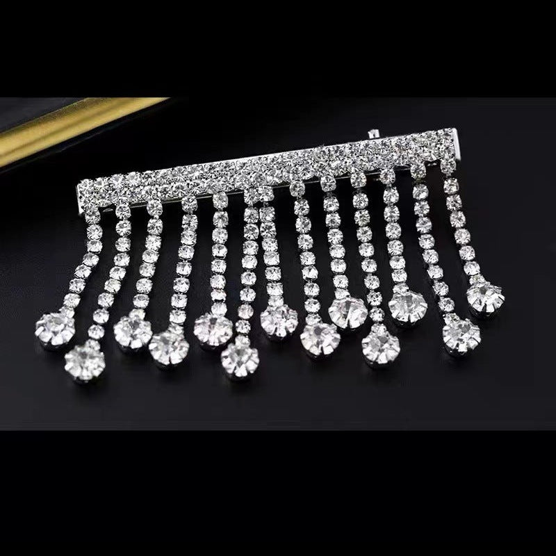 Tassel Rhinestone Hair Clip Set L3445