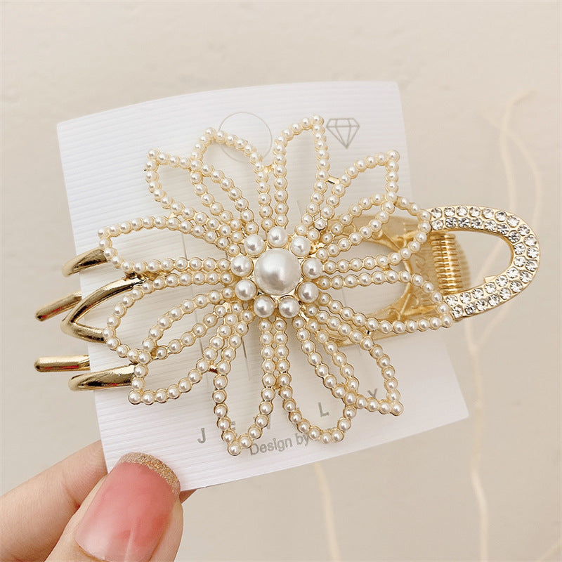 Flower Pearl Hair Clip L3483