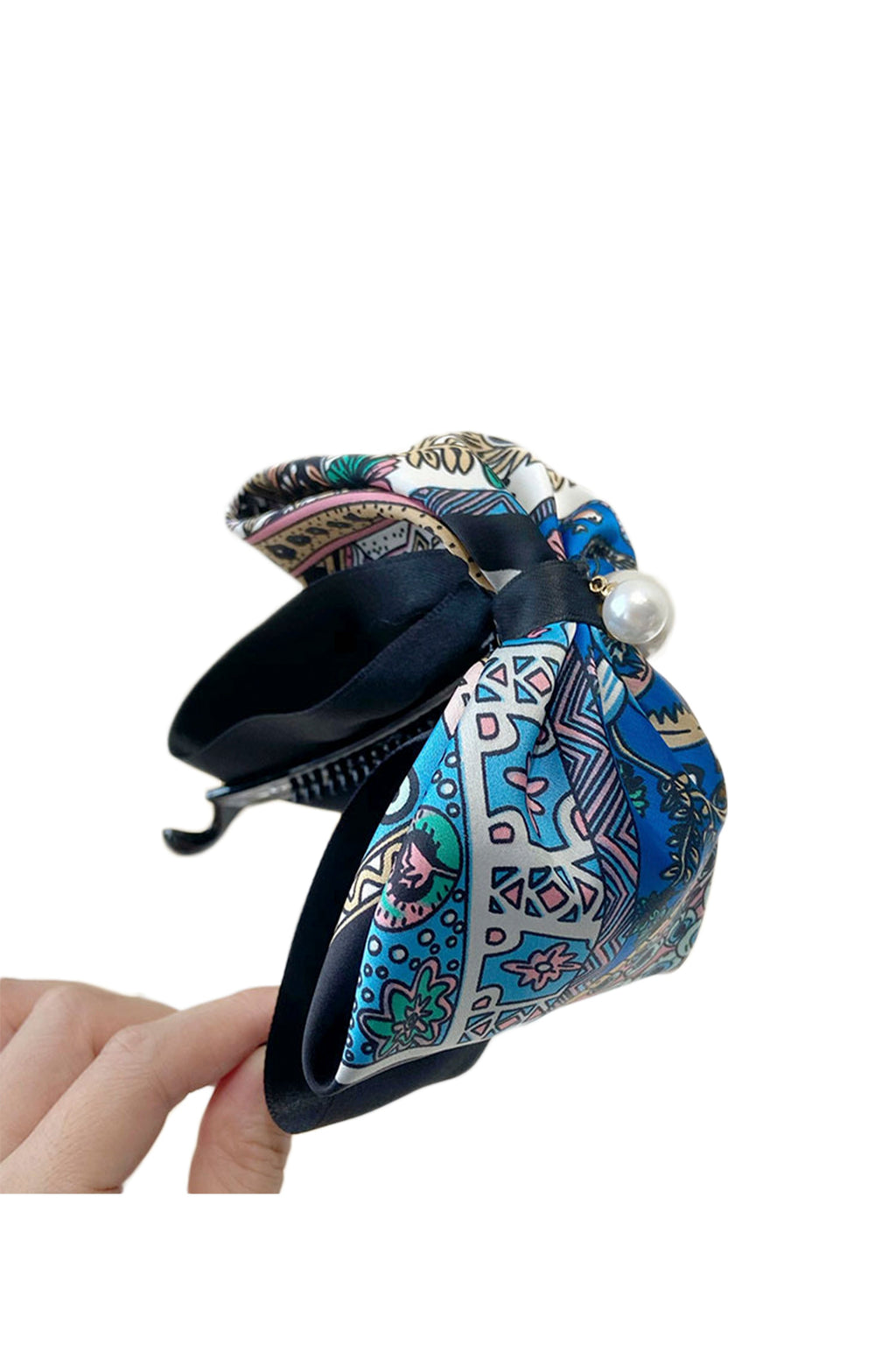 Bow Silk Feel Fabric Hair Clip L3499