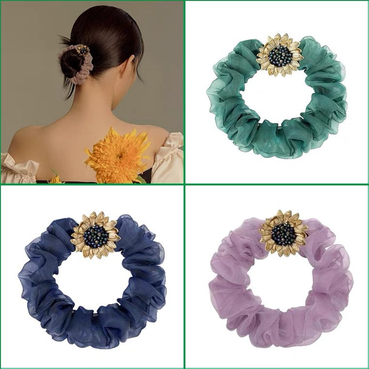 Sunflower Hair Scrunchies L3502