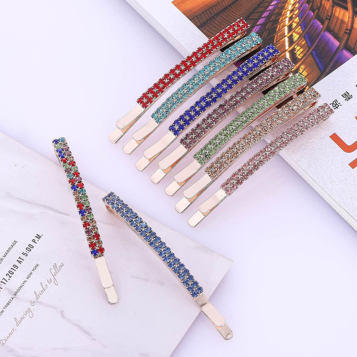 Rhinestone Alloy Hair Clip Set L3512
