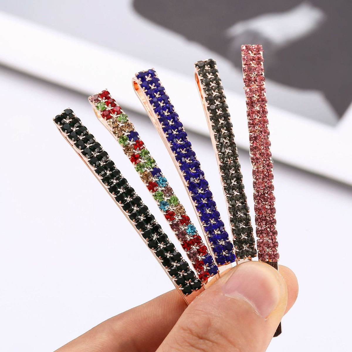 Rhinestone Alloy Hair Clip Set L3512