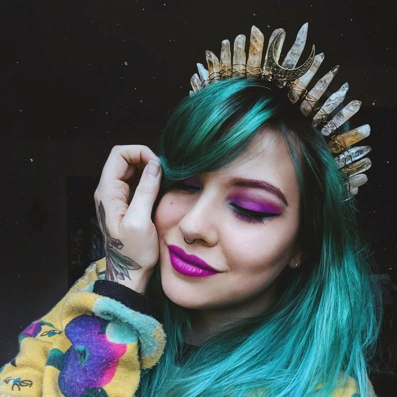 Yellow Quartz Moon Headband L3590