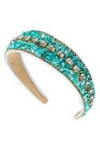 Turquoise Bead Rhinestone Headband L3648 - view 13