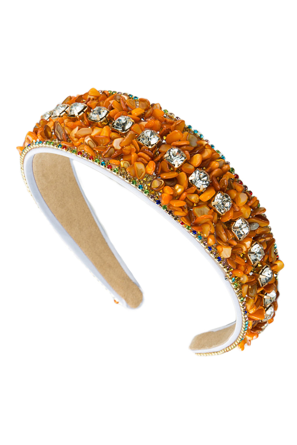 Turquoise Bead Rhinestone Headband L3648 - view 14