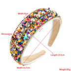 Turquoise Bead Rhinestone Headband L3648 - view 4