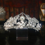 Crown Baroque Rhinestone Pearl Headband L3706