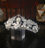 Crown Baroque Rhinestone Pearl Headband L3706