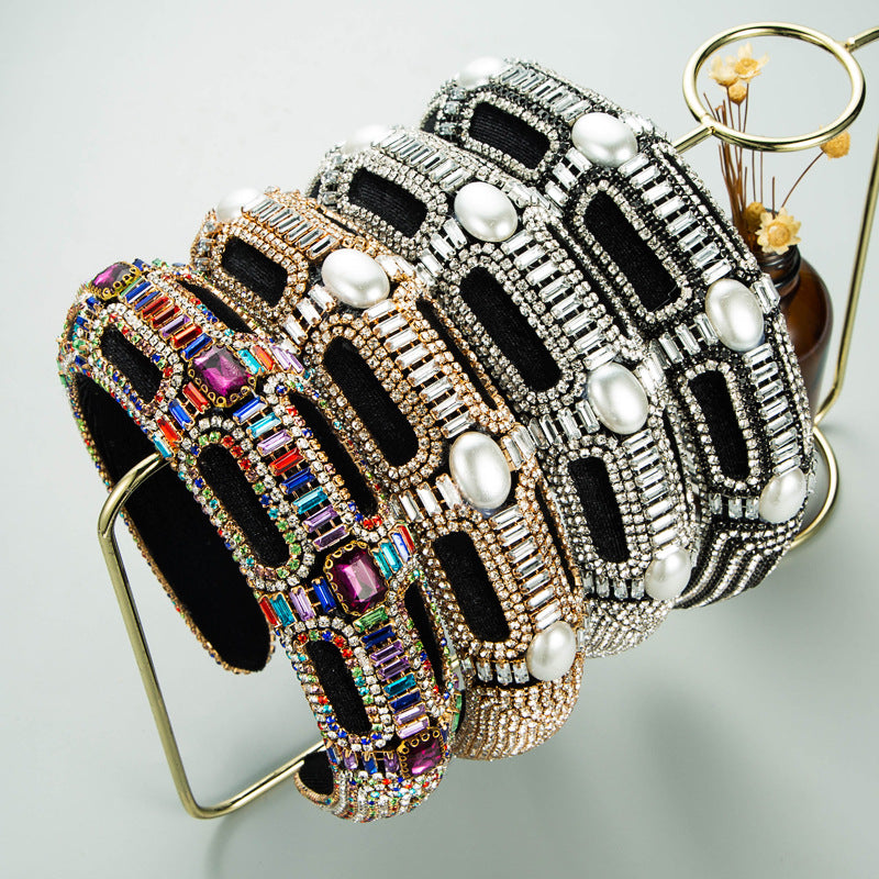 Rhinestone Sponge Headband L3728