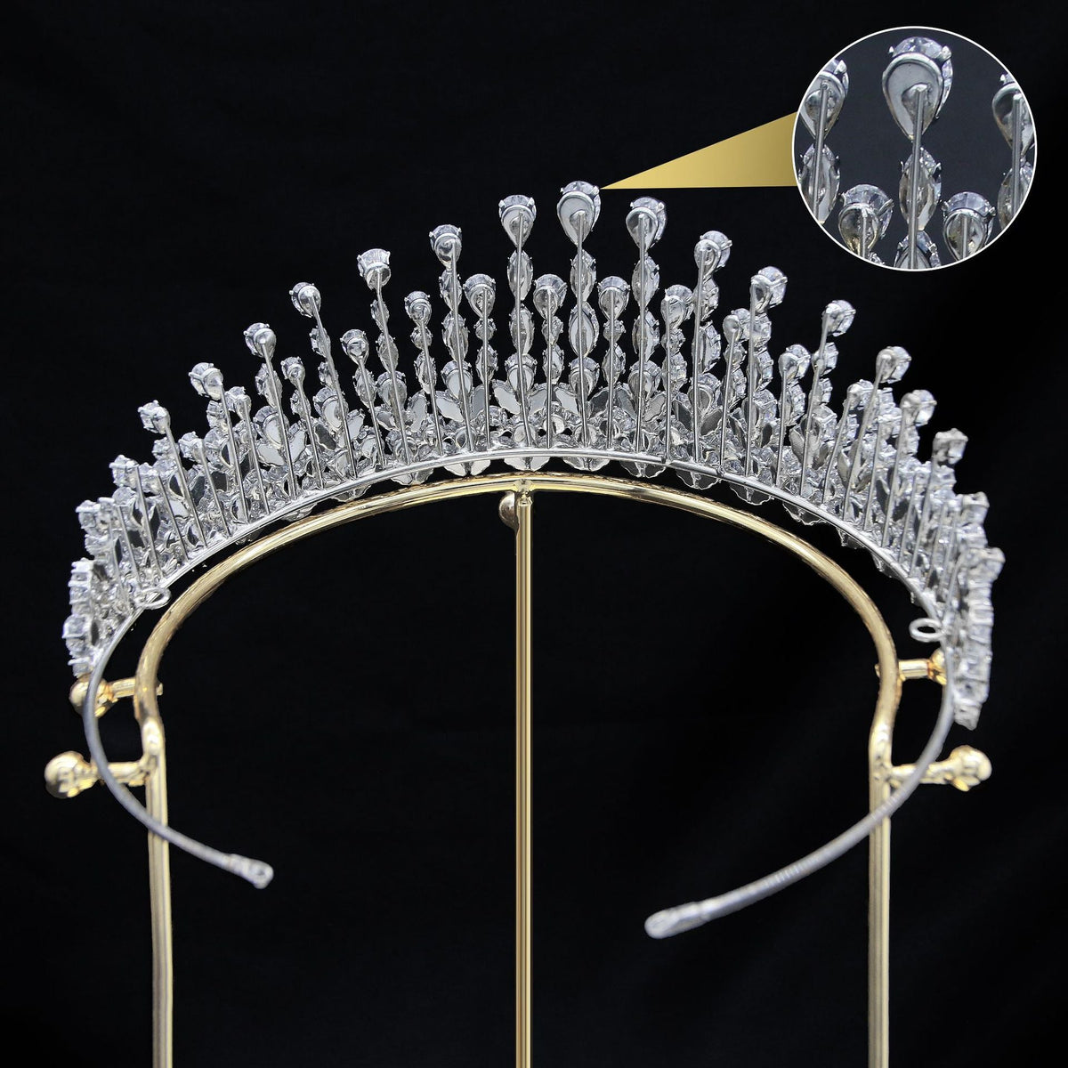 Cubic Zirconia Crown Hair Accessories L3743