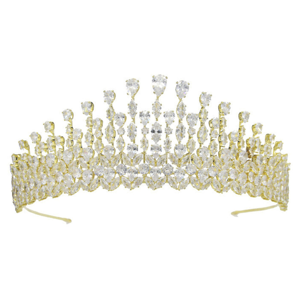 Cubic Zirconia Crown Hair Accessories L3743