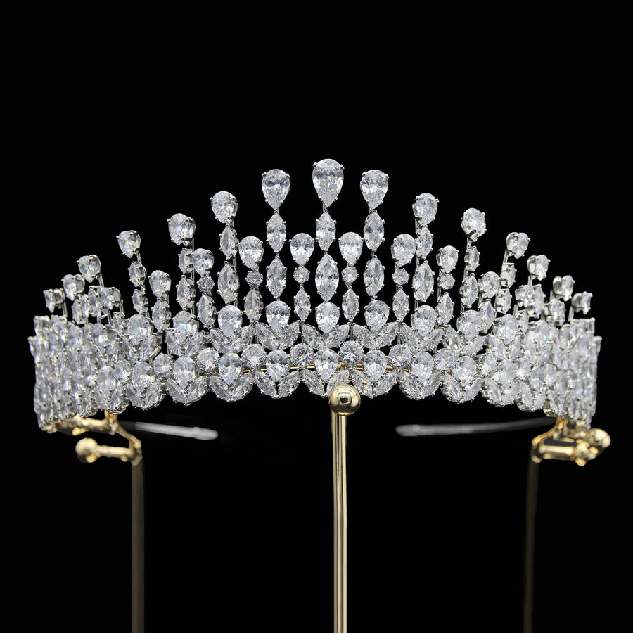 Cubic Zirconia Crown Hair Accessories L3743