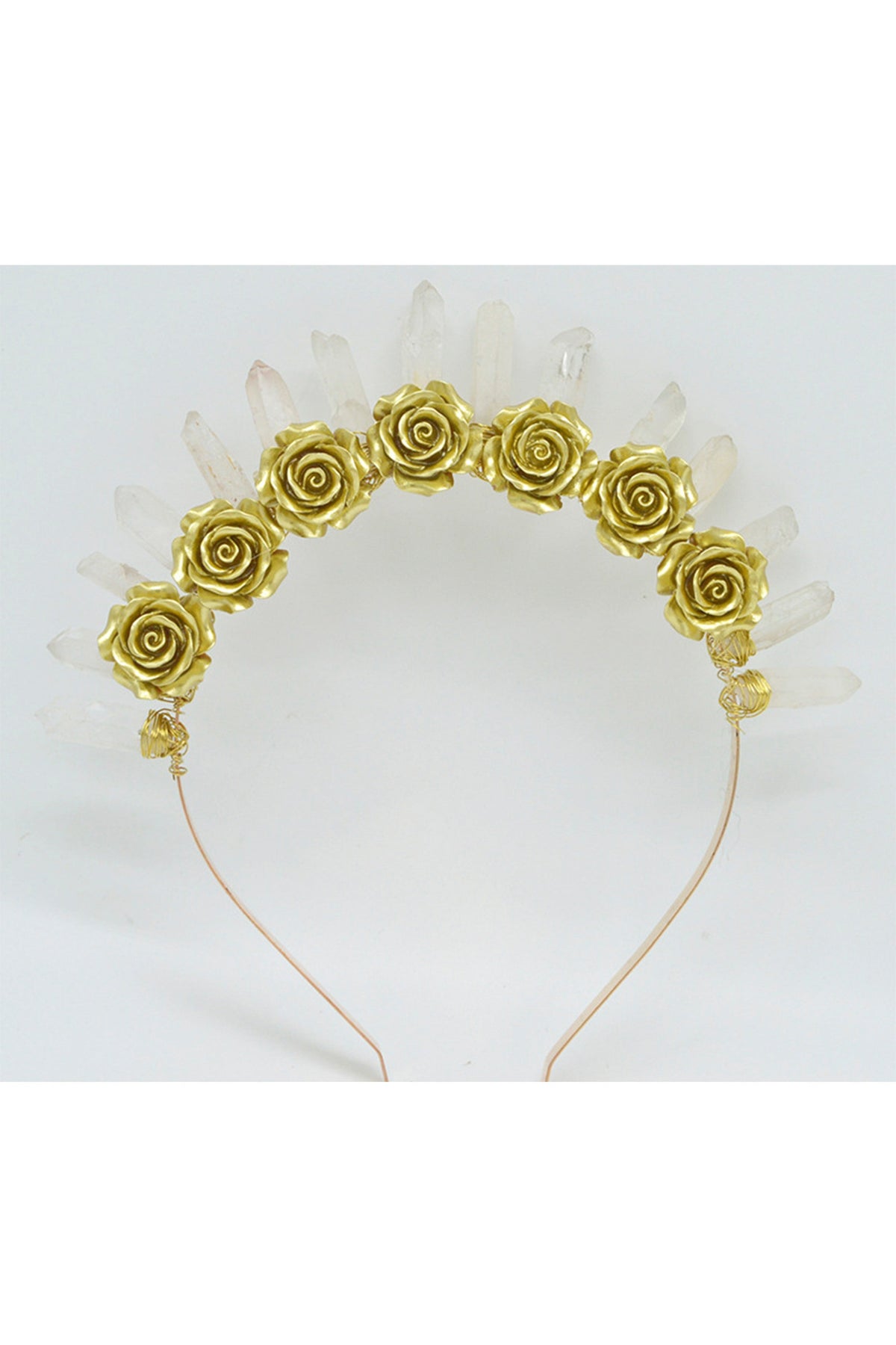 Rose Clear Quartz Headband L3801