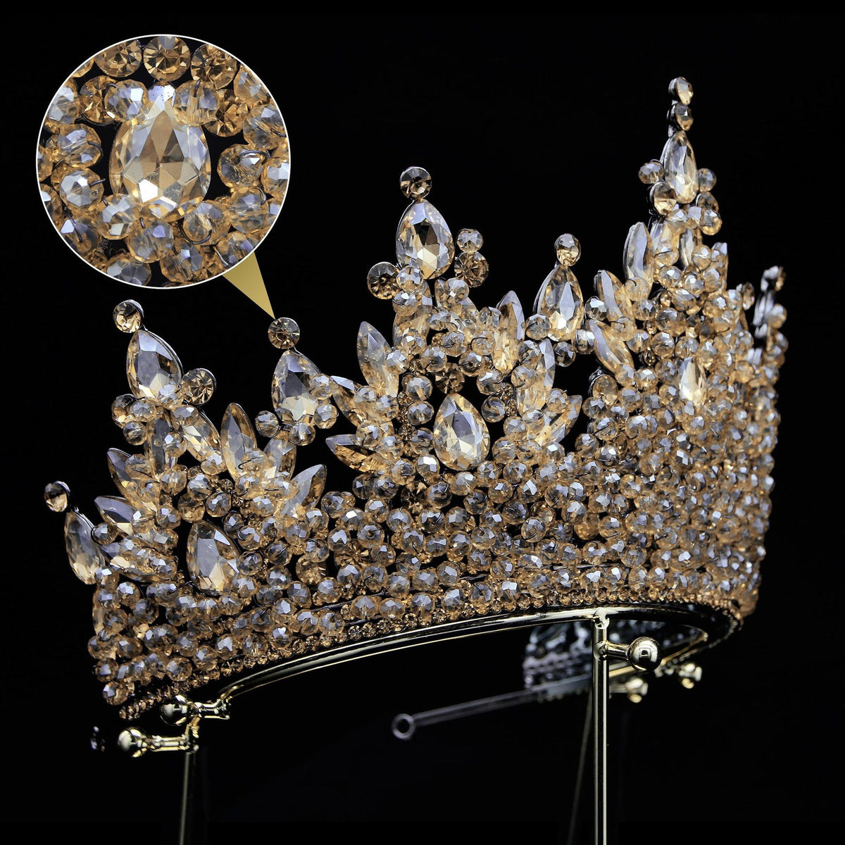 Rhinestone Crown Headband L3825