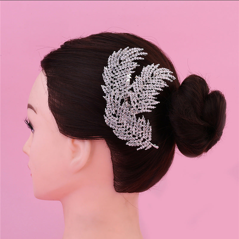 Leaf Rhinestone Hair Clip L3830