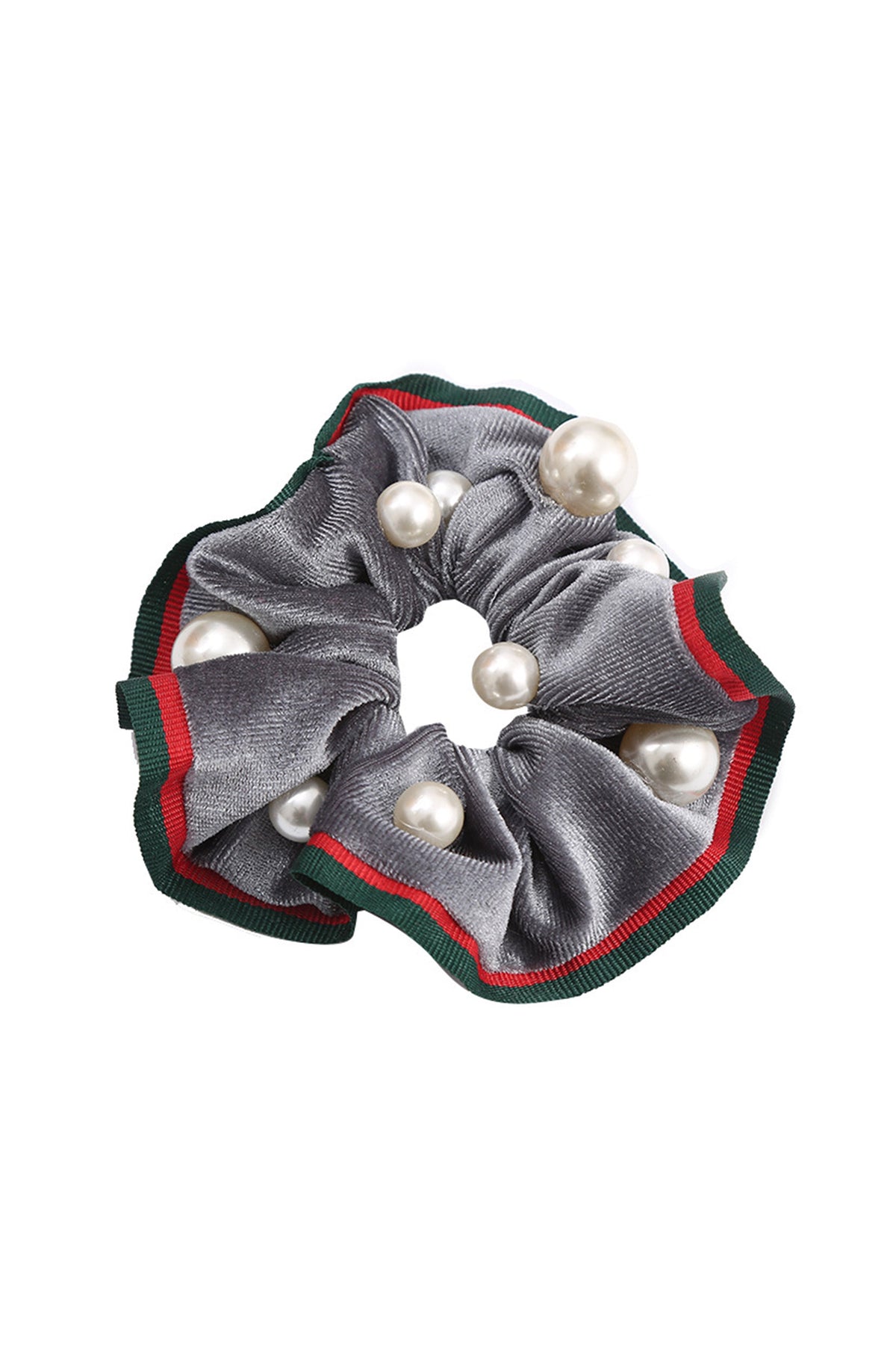 Pearl Velvet Hair Scrunchies L3836