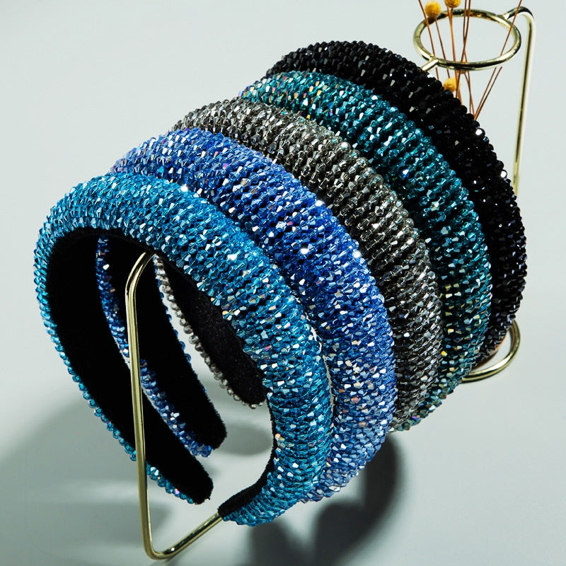 Crystal Bead Sponge Headband L3882
