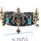 Cross Rhinestone Fabric Headband L3893