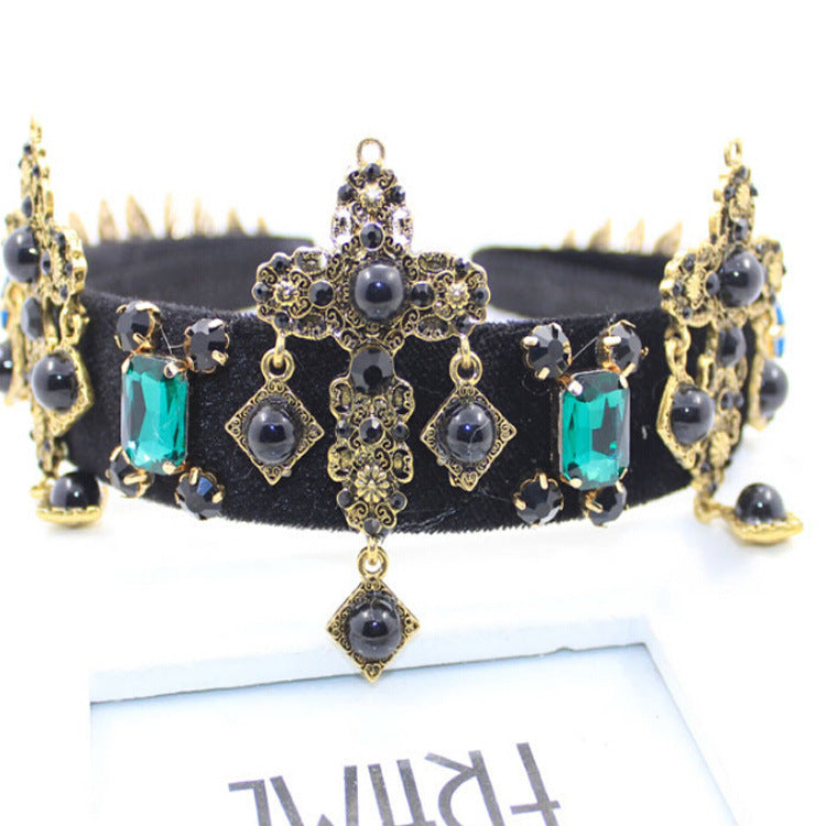 Cross Rhinestone Fabric Headband L3893