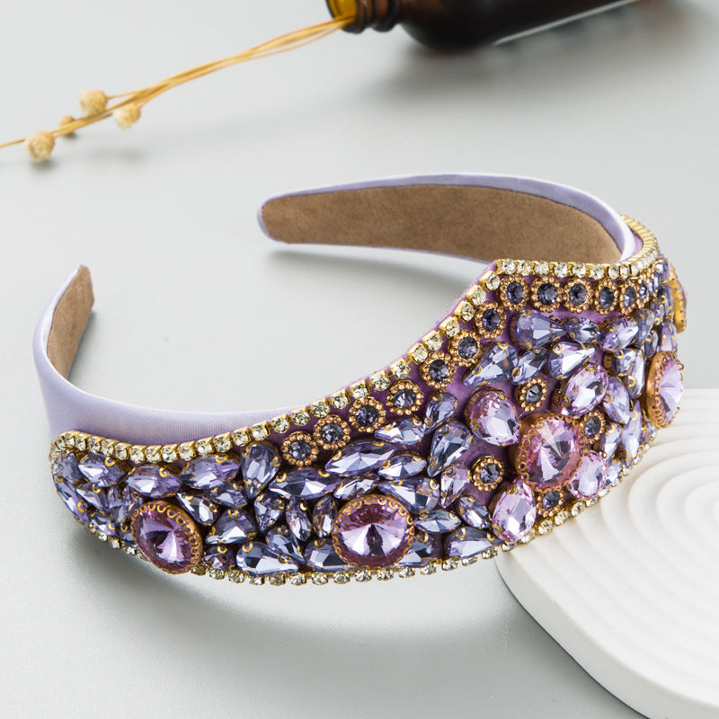 Baroque Glass Drill Headband L3938