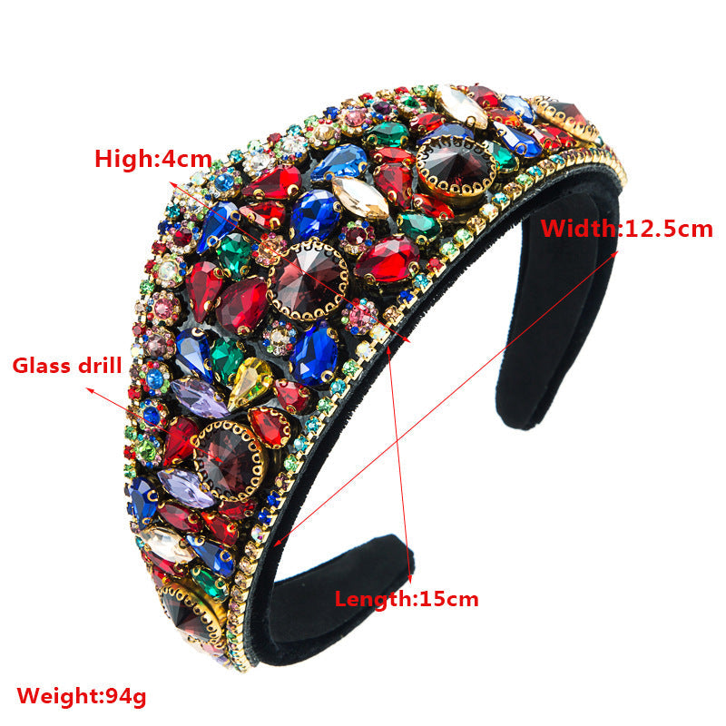 Baroque Glass Drill Headband L3938
