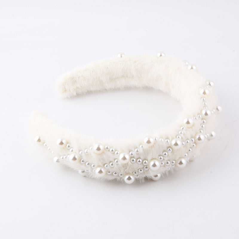 Pearl Plush Headband L3943
