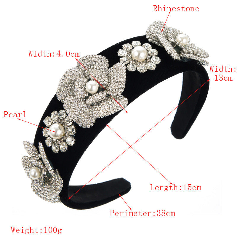 Flower Rhinestone Headband L3953