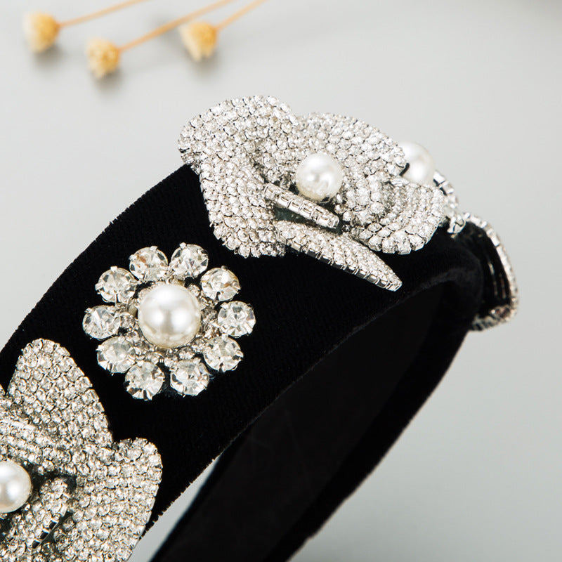 Flower Rhinestone Headband L3953