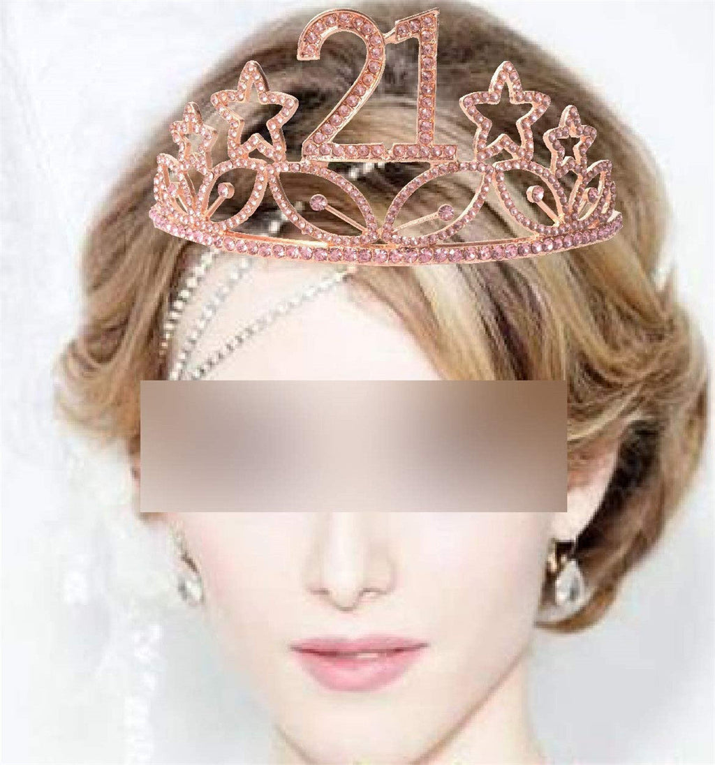 Birthday Star Rhinestone Crown Headband L3959
