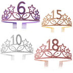 Birthday Star Rhinestone Crown Headband L3959
