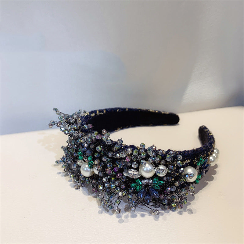 Snowflake Bead Fabric Headband L3993