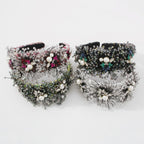 Snowflake Bead Fabric Headband L3993