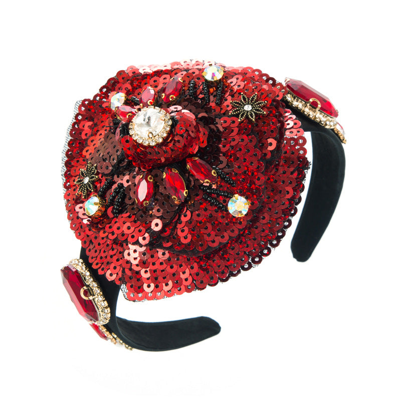 Rose Sequin Headband L4013