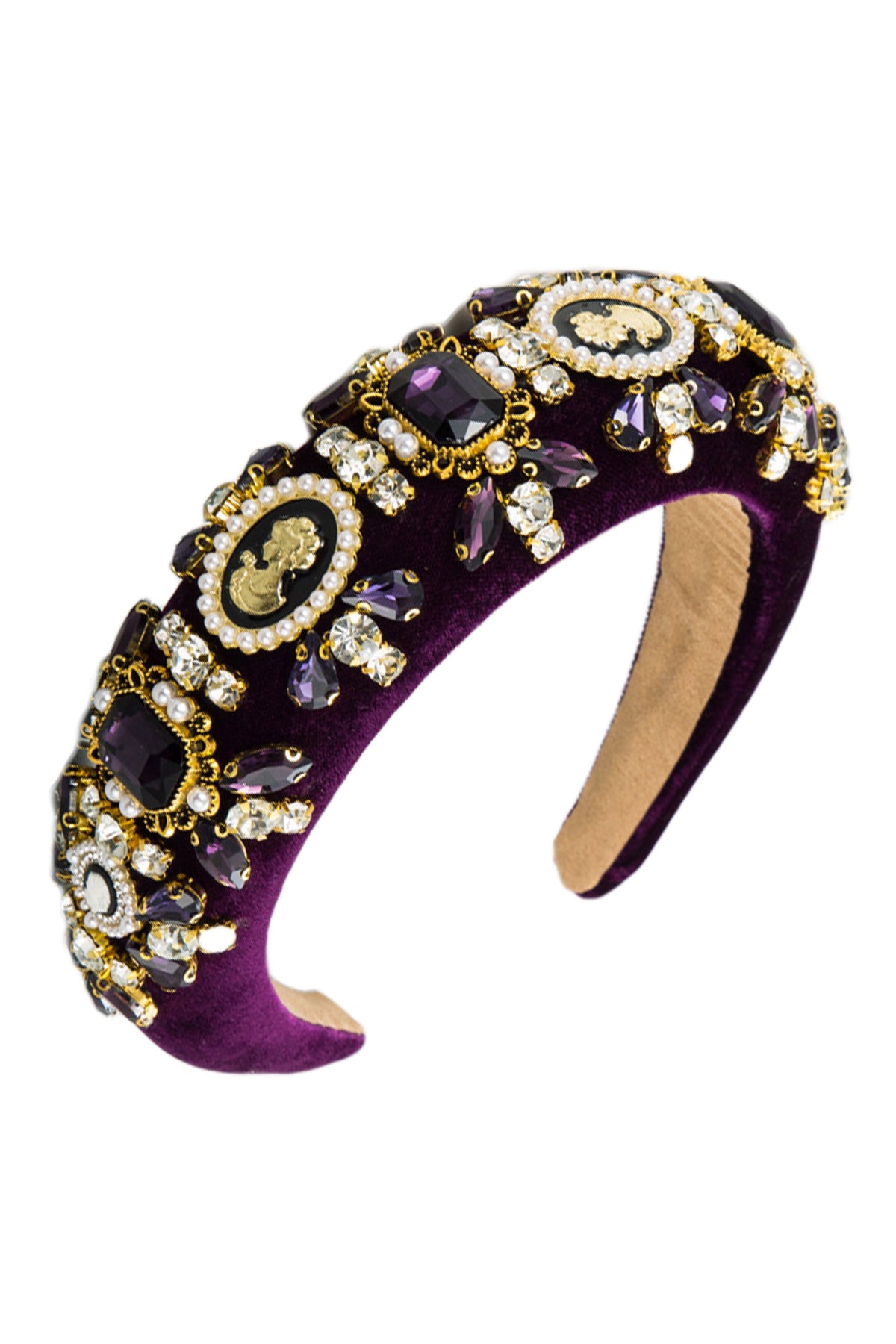Baroque Rhinestone Sponge Headband L4017