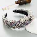 Floral Rhinestone Sponge Headband L4018