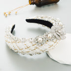 Floral Rhinestone Sponge Headband L4018
