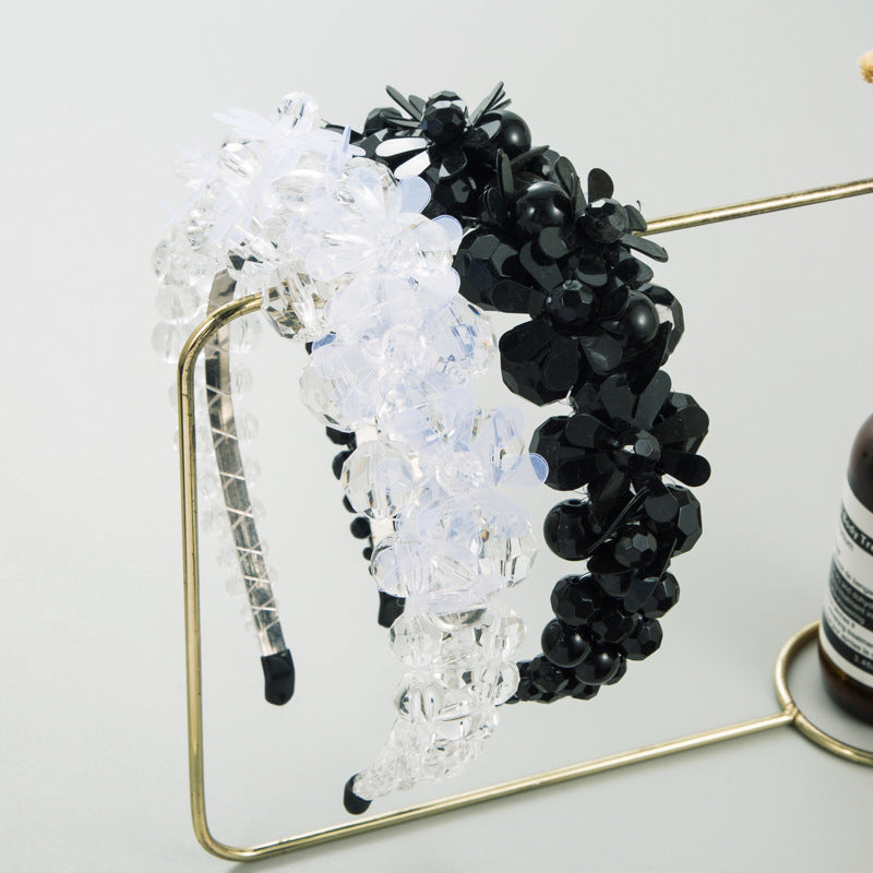 Floral Crystal Bead Headband L4066