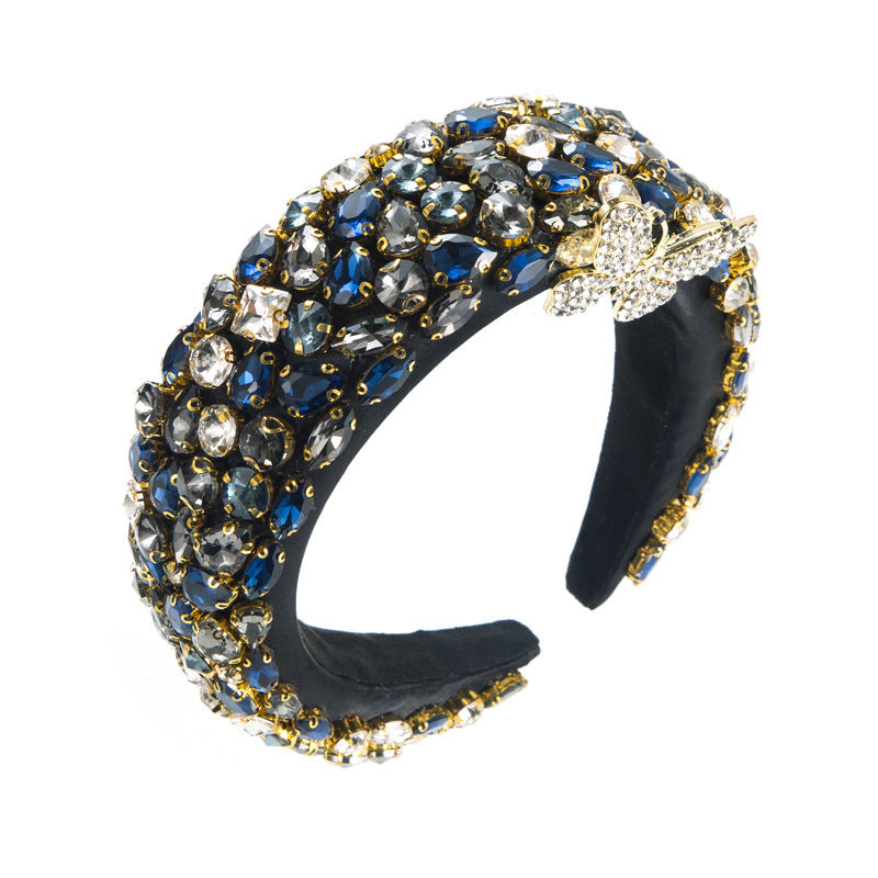 Butterfly Glass Drill Sponge Headband L4088