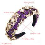 Floral Rhinestone Sponge Headband L4110
