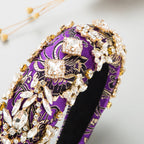 Floral Rhinestone Sponge Headband L4110
