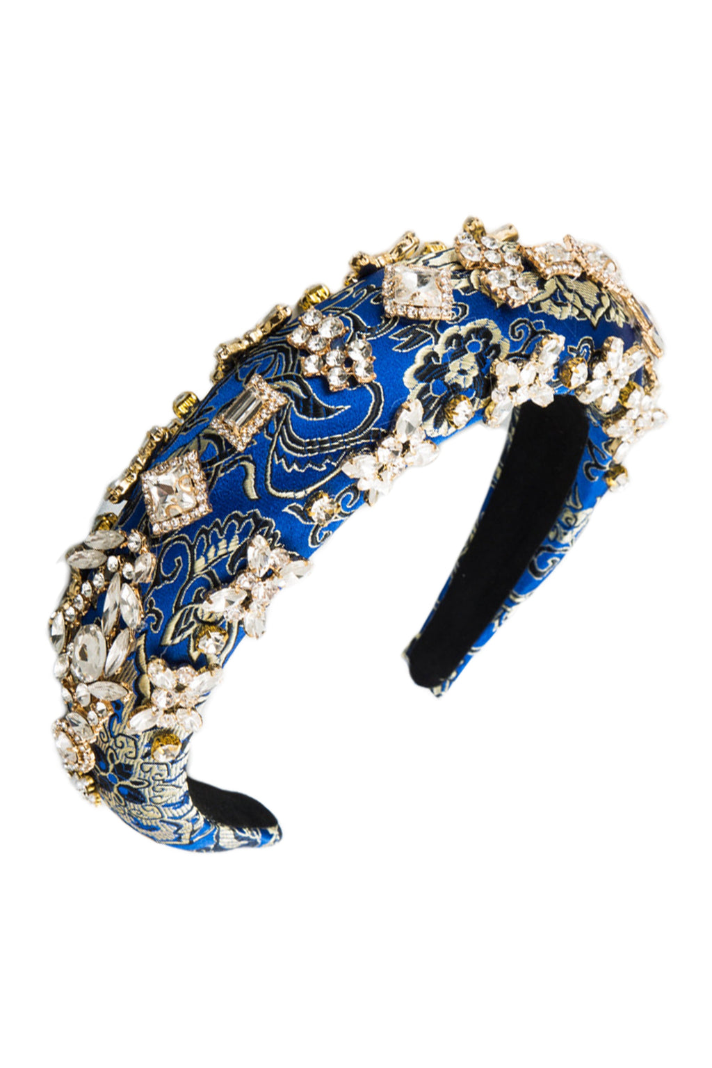 Floral Rhinestone Sponge Headband L4110