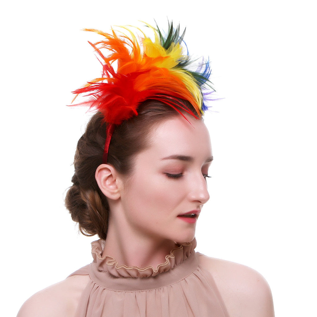 Multicolor Feather Headband L4184