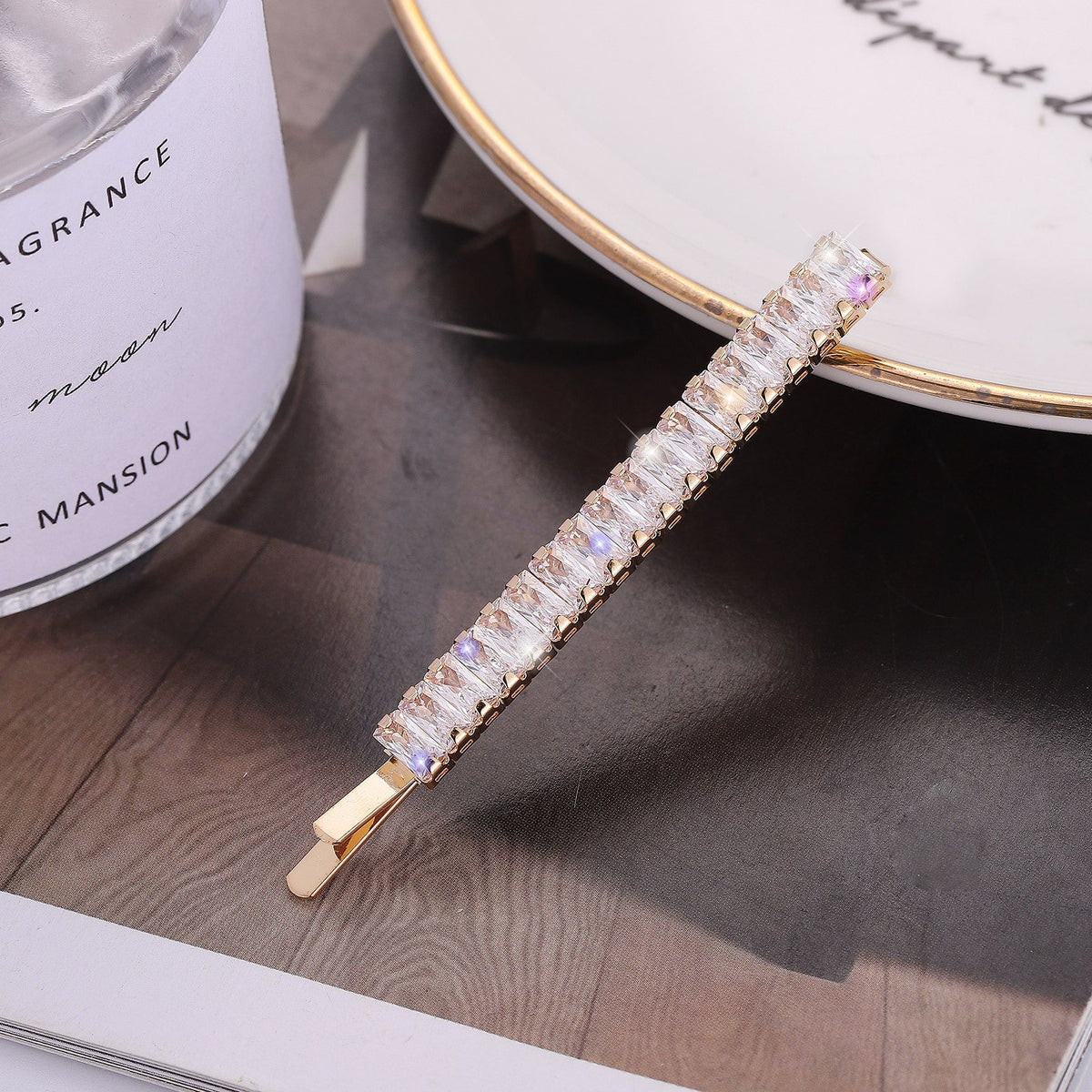 Cubic Zirconia Barrettes Hair Pin L4288