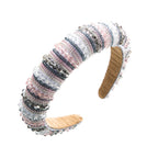 Crystal Seed Bead Sponge Headband L4292