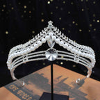 Pearl Rhinestone Crown Headband L4346